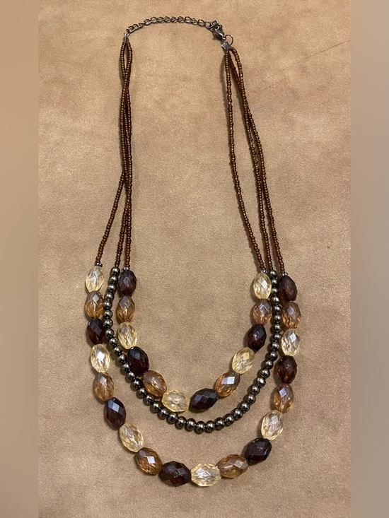 Jewelry - Brown Multi-Strand Hematite Beaded Necklace